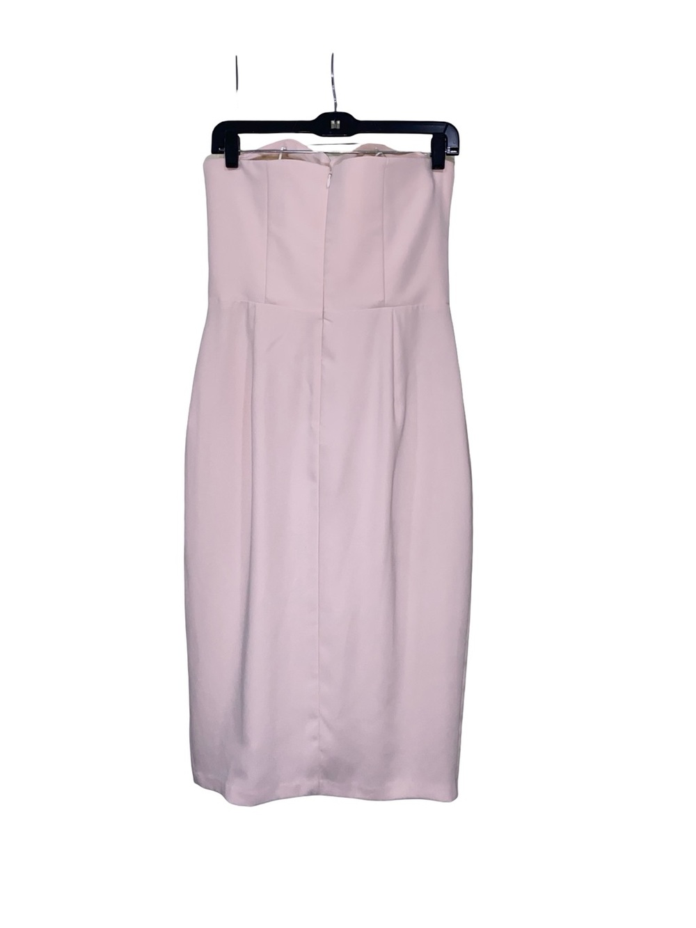 Amanda Uprichard Joslynne Strapless Blush Pink Bow-Front Sheath Dress - Picture 4 of 7